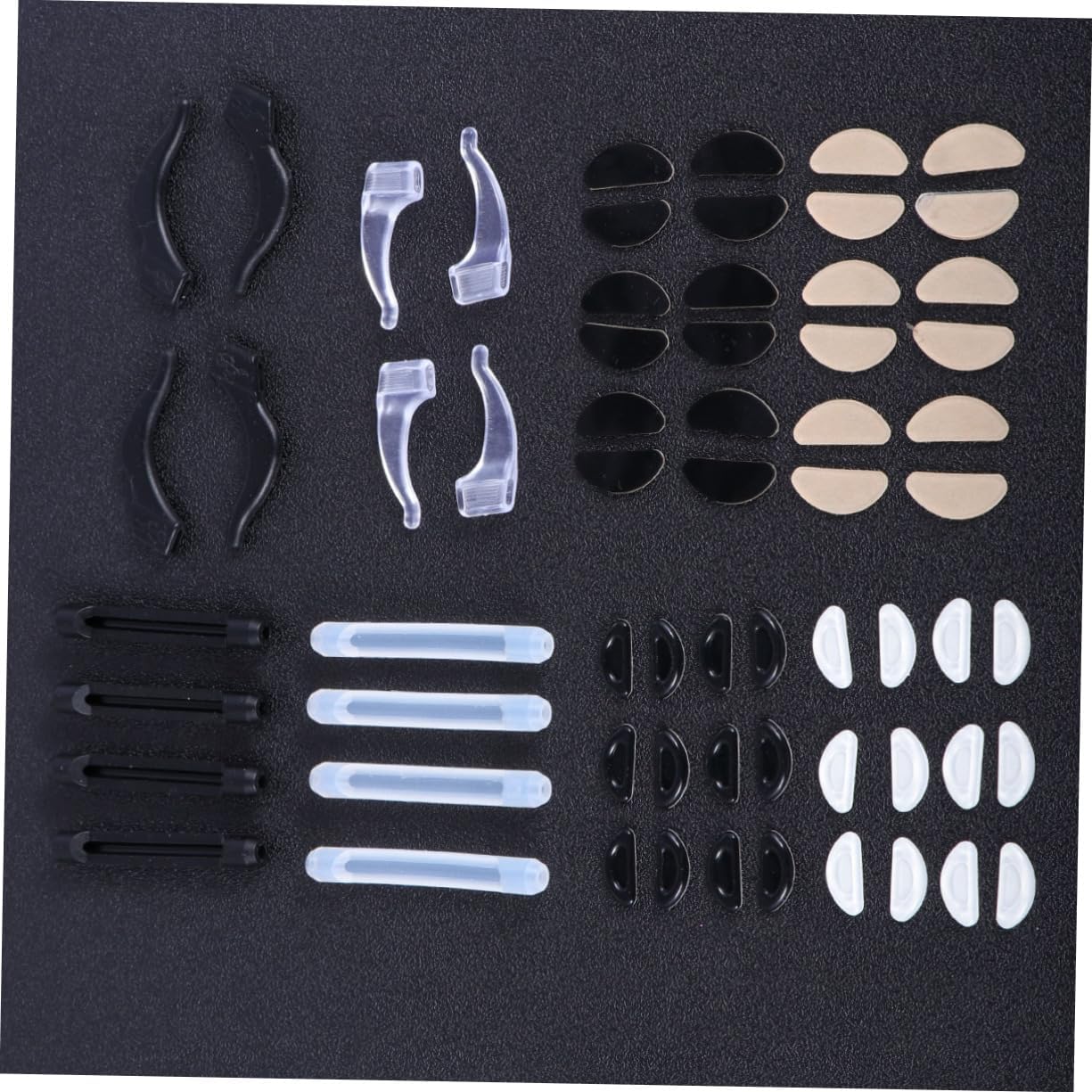 GLEAVI 111 Pcs 1 Silicone Eyeglass Straps Comfortable Ear Grips for Glasses Non-Slip Pads Side Shields for Eyewear Kit Retainer Hooks
