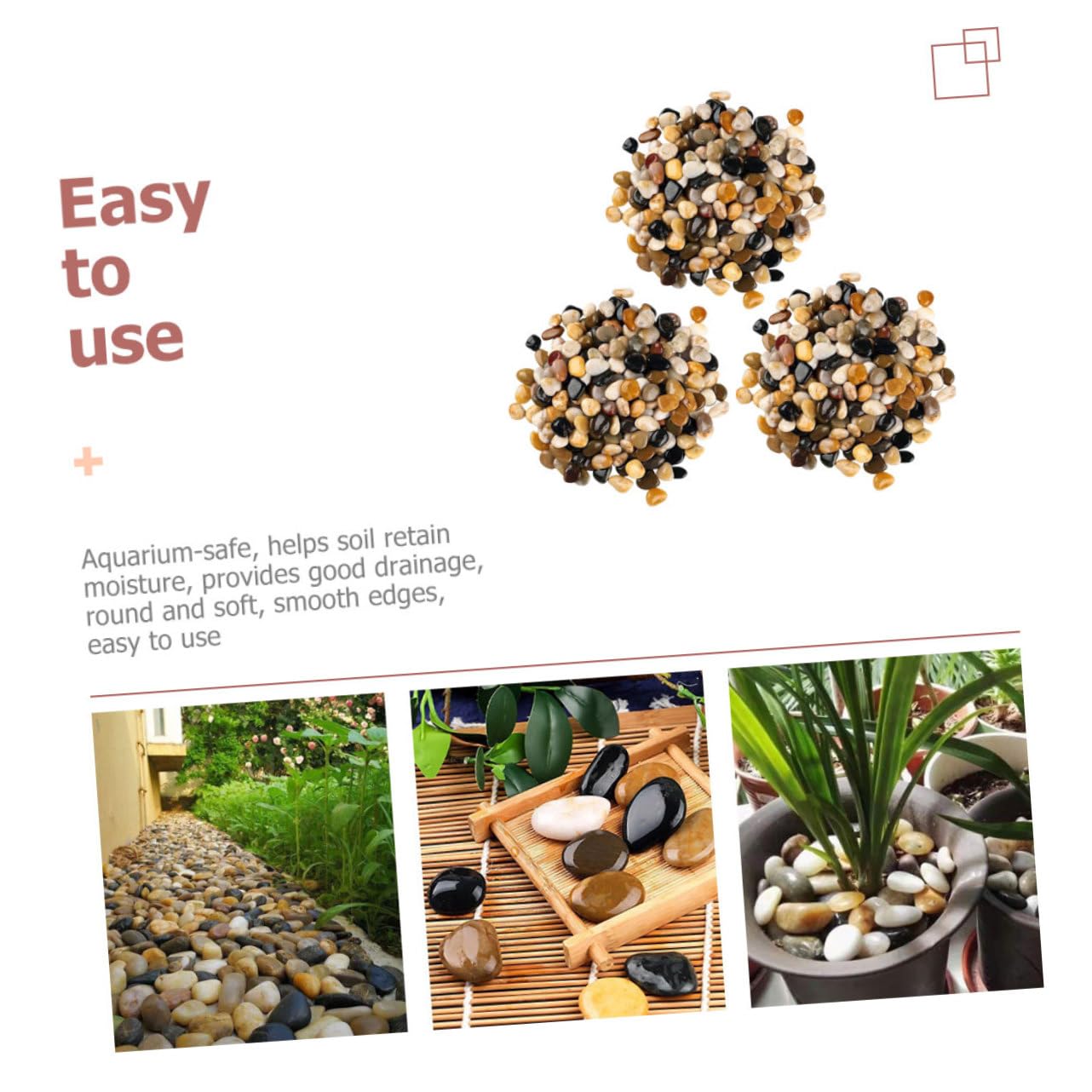 Sosoport Piedras Para Paisajismo Guijarros Para Manualidades 3 Paquetes Decoración De Jardín