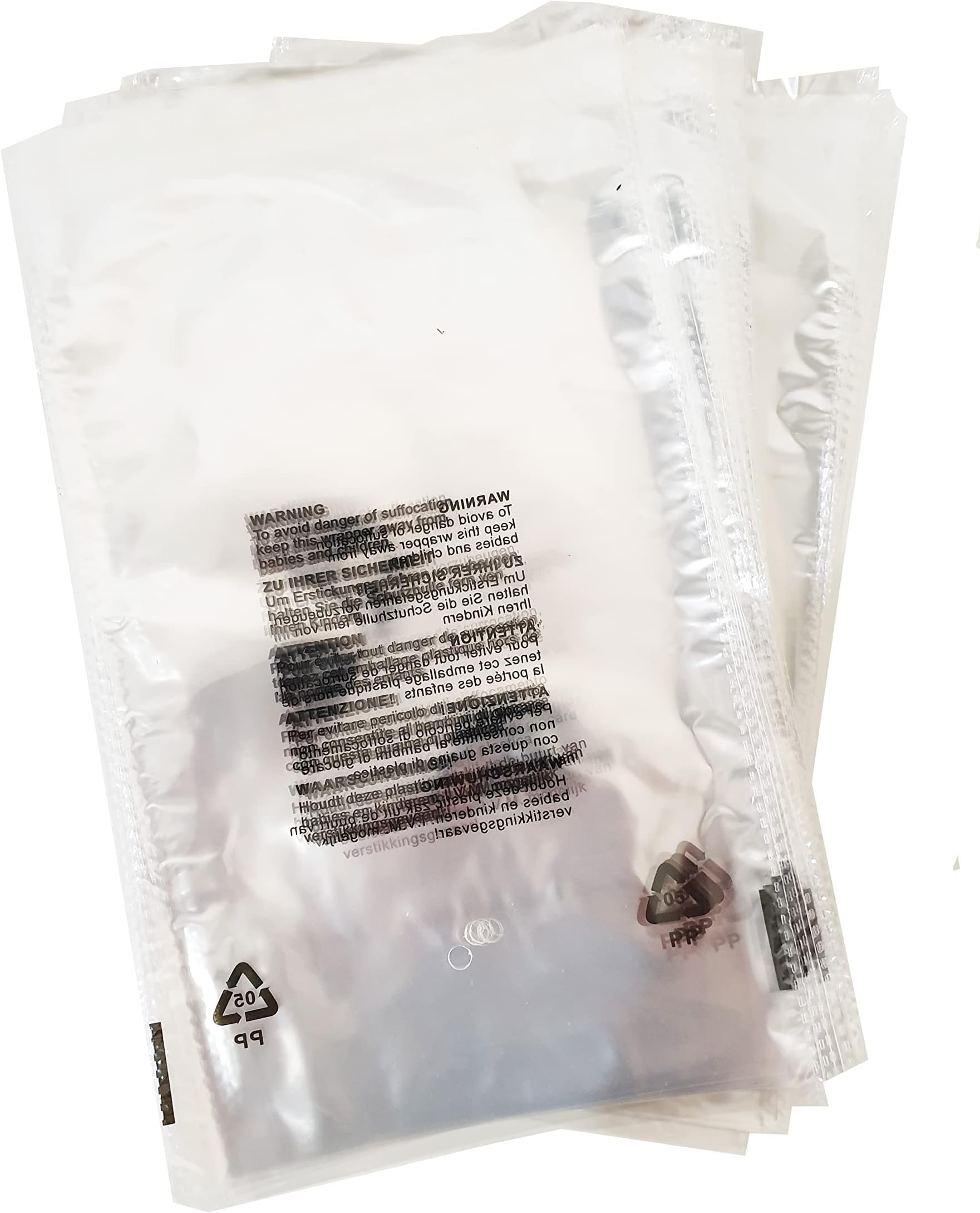 100 X (6.5″ x 9″) 165mm x 230mm Self Seal Clear Poly Bags with