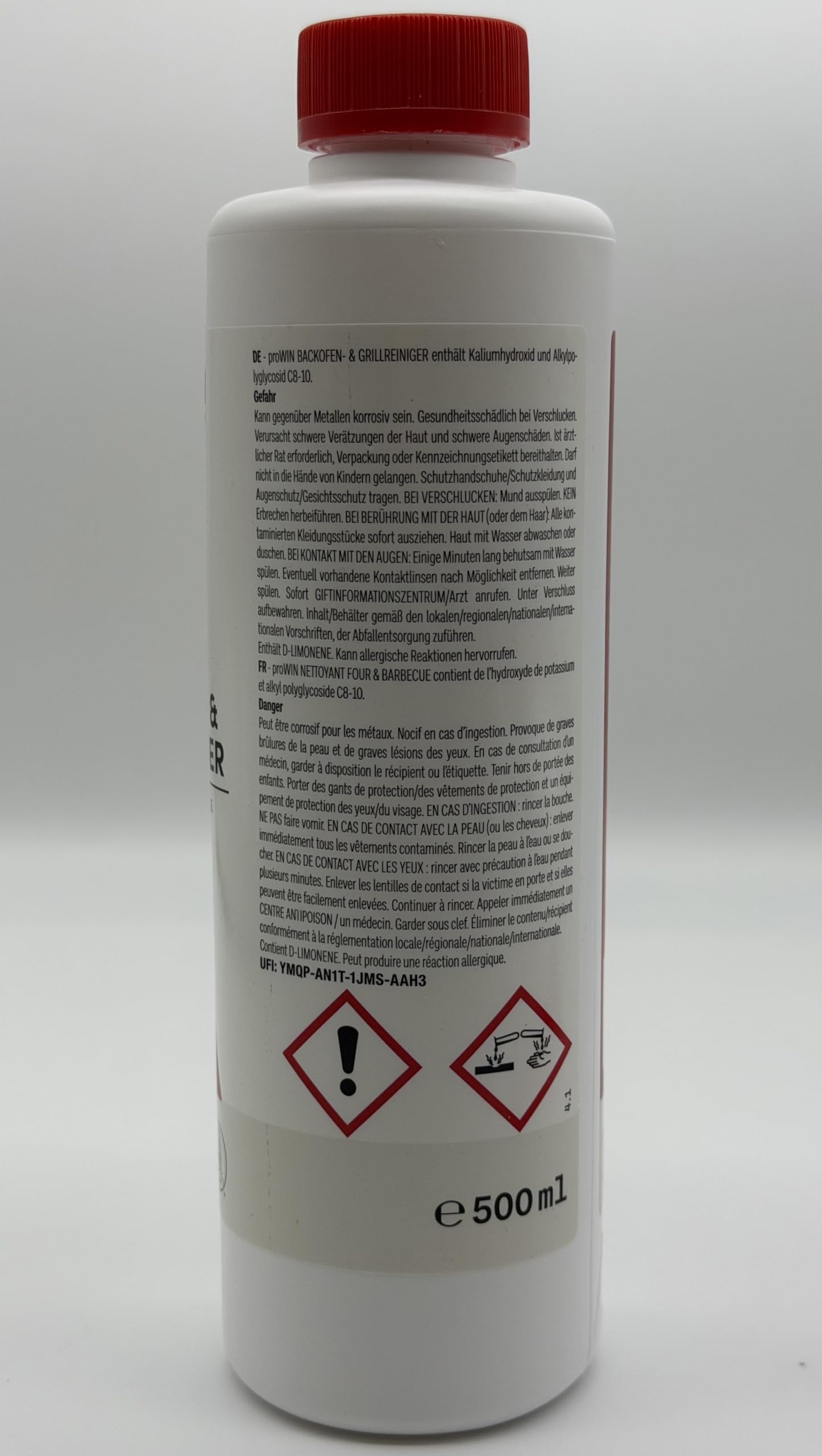 proWIN - Detergente per la pulizia del forno, con pennello, 500 ml