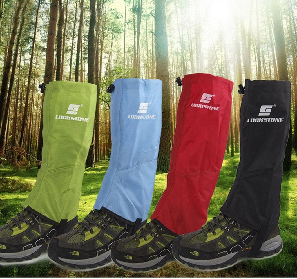Leg Gaiter Covers for Men and Women, Outdoor Walking Shoe Gaiters with Breathable Nylon Material - Keep Dry and Warm While Hiking, Climbing, and Trekking - Green, S