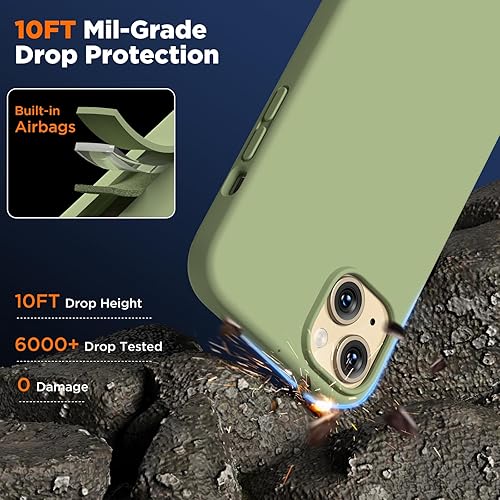 Miniatura 6 de Funda de silicona para iPhone 15 Plus, cubierta protectora de cuerpo completo, forro de microfibra suave antiarañazos, funda delgada ultrafina para