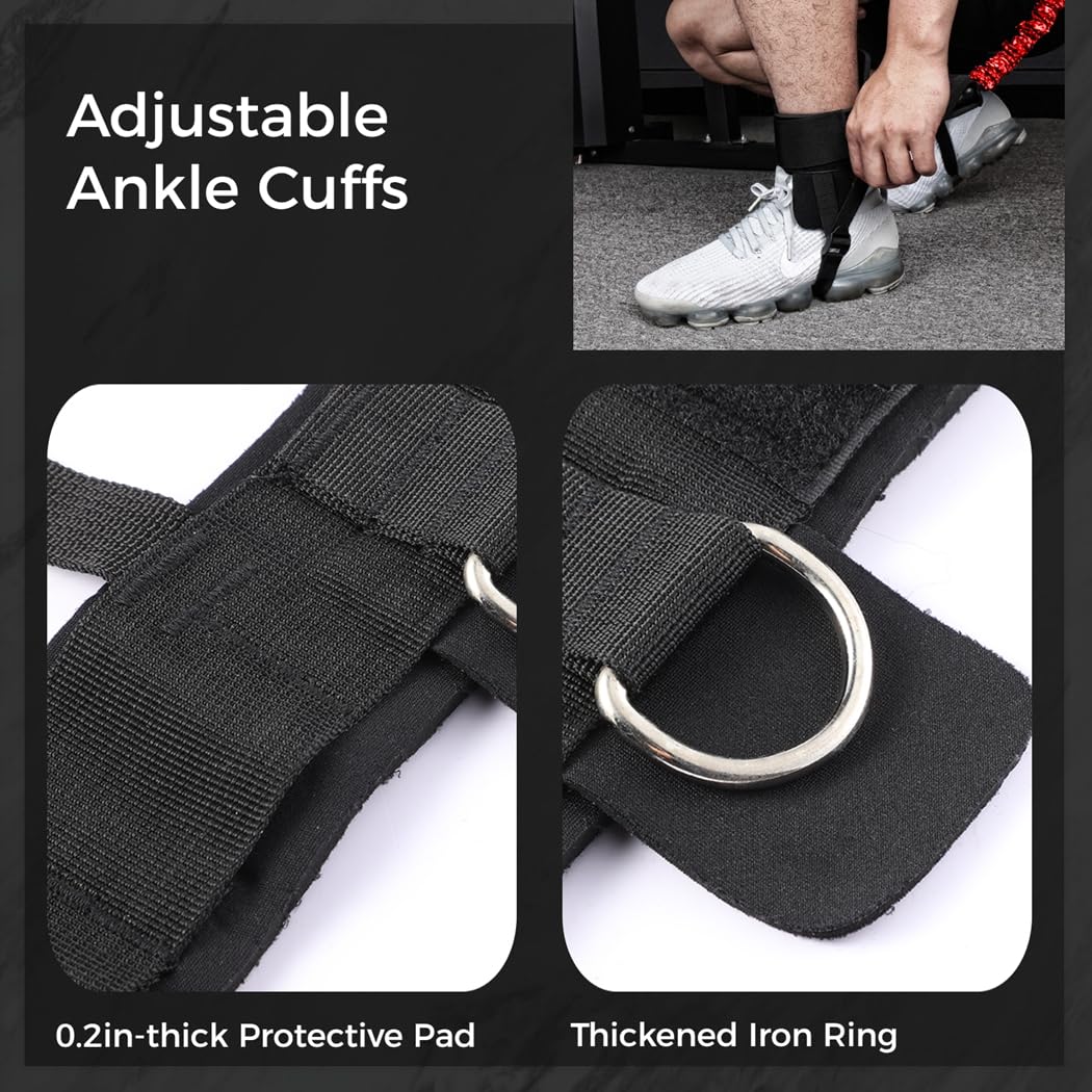 Jump Trainer vertical pour la force des jambes avec taille réglable, chevilles et bandes de résistance et sac de rangement pour football, basket-ball, volley-ball