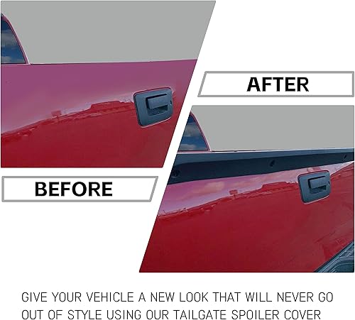 Miniatura 5 de ECOTRIC Tapa del portón trasero, protector superior para alerón compatible con Chevy GMC Silverado Sierra 1500 2007-2014 2500 3500 repuesto para