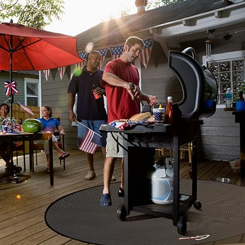 Miniatura 2 de DocSafe Alfombrilla grande para debajo de la parrilla, 48 pulgadas, cuadrada y redonda