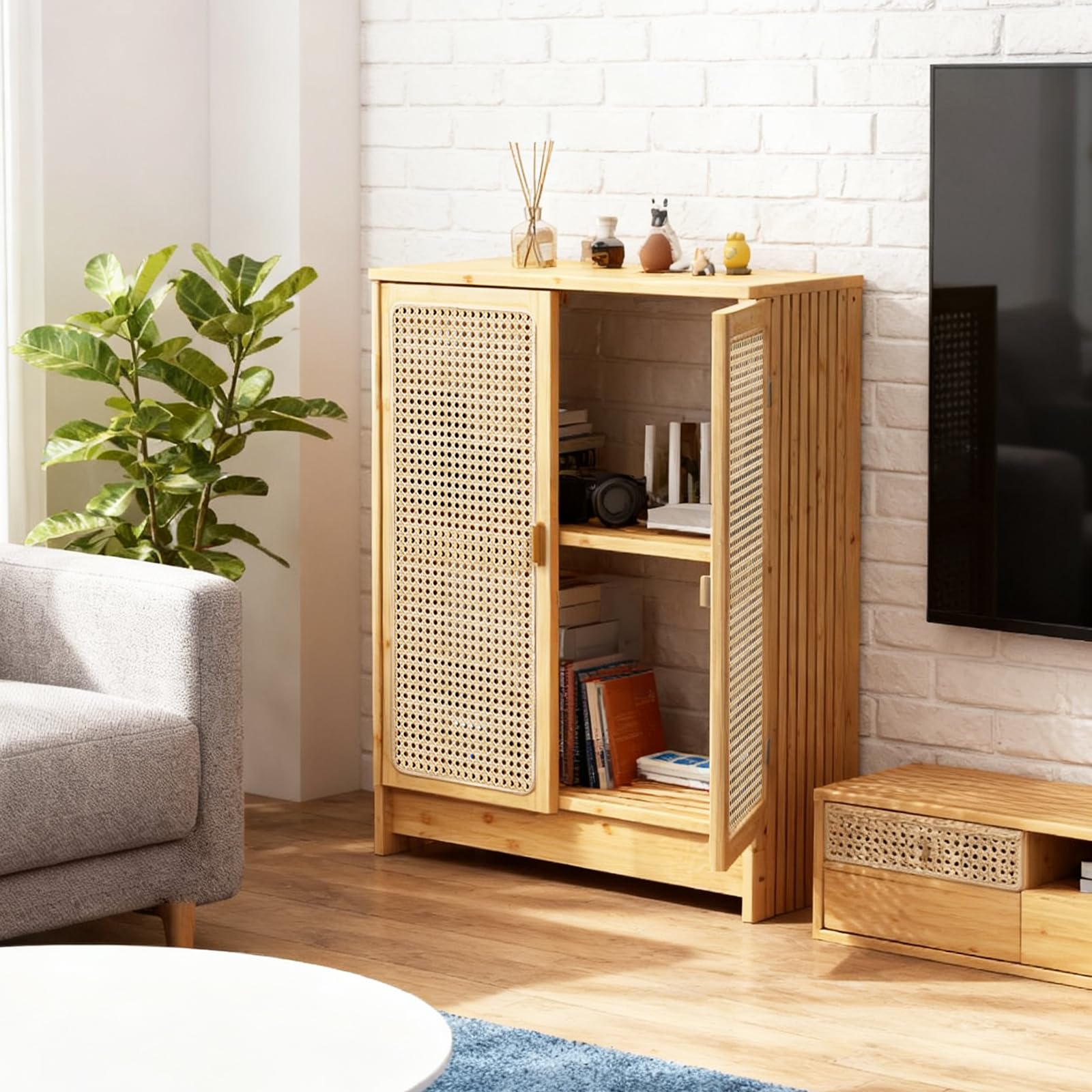MOFU　キャビネット Amazon.com: Jueraori WiFi Router Storage Cabinet with Adjustable