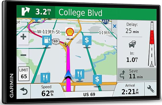 Garmin DriveSmart 61 NA LMT-S Advanced Navigation GPS w/Smart Features Mount Bundle