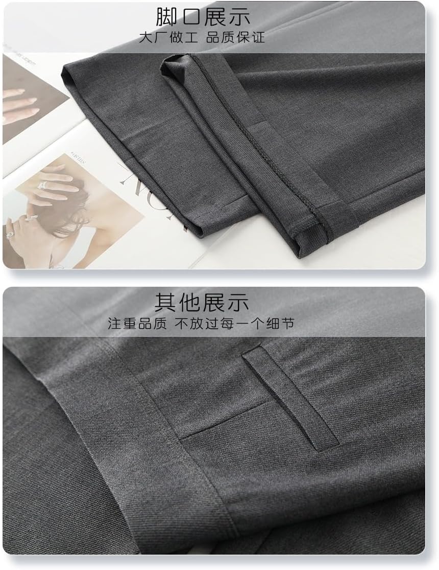 Women's Fall High Waist Loose Casual Straight Suit Wide Leg Pants