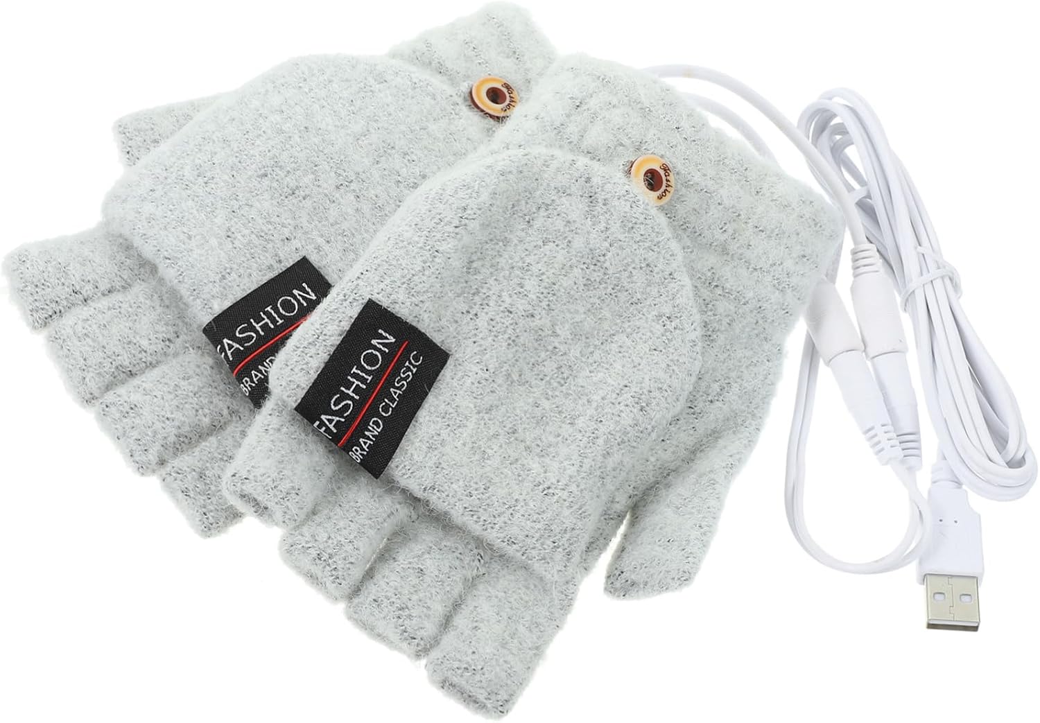 Kisangel USB Heated Gloves 2 Pairs Gloves Knitting Double