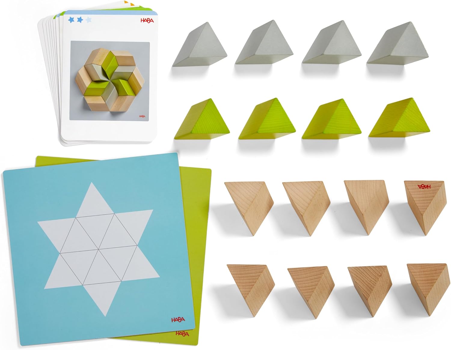 HABA Creative Building Blocks Prismo - Prism Wooden Building Blocks for Laying, Building & Playing - Promotes Logical Thinking - Made in Germany - for Children from 5 Years - 2010925001