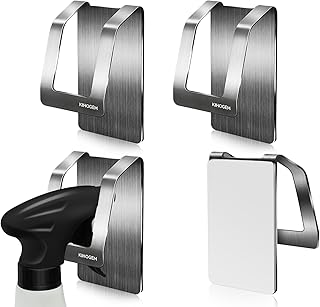 KIHOGEM Spray Bottle Hanger, Adhesive Spray Bottle Hook Stainless Steel ...
