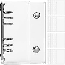 Sealing Notebook, Plastan, Transparent, A6 Size, Mini Binder (20 Refills), PP Sheet Card Pocket, Clear, Notebook, Card Sleeve, Binder Type Notebook, Girls (Clear Type)