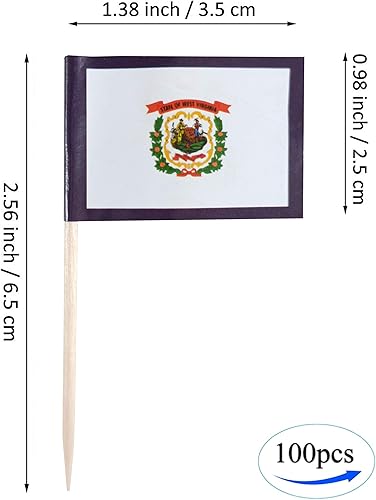 Vista 41 de JBCD Banderas pequeñas de Alaska para cupcakes de Alaska (100 piezas)