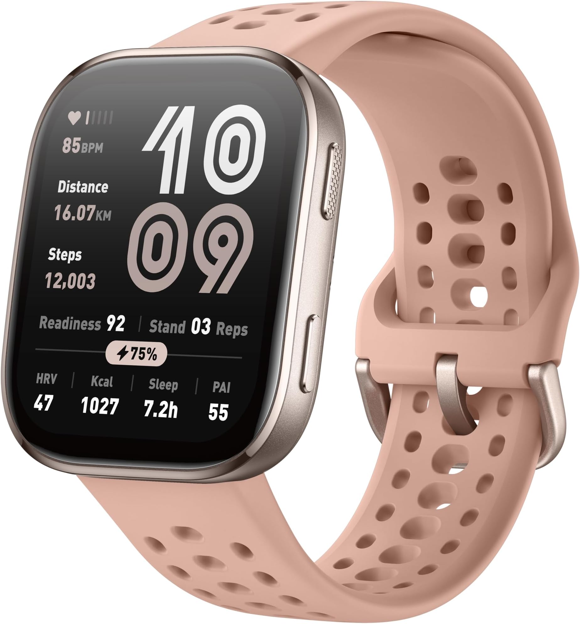 Amazfit Bip 6 Smart Watch 46mm, 14 Day Battery, 1.97" AMOLED Display, GPS & Free Maps, AI, Bluetooth Call & Text, Health, Fitness & Sleep Tracker, 140+ Workout Modes, 5 ATM Water-Resistance, Blush