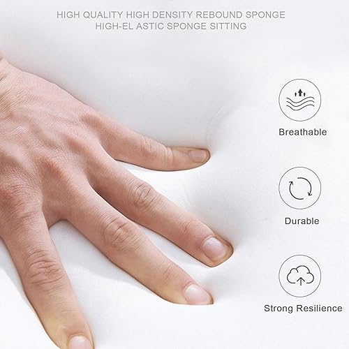 Miniatura 4 de Almohada de cuello redondo para dormir, almohada cervical larga de piel sintética, impermeable, almohada cilíndrica enrollable con funda extraíble,