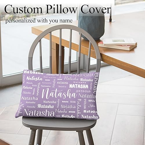 Miniatura 2 de Funda de almohada personalizada con nombre, funda de almohada lumbar personalizada con nombre, funda de almohada de felpa con nombre de 16 x 24
