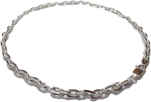 Amazon | [DIAMONDXSTYLE] あずきチェーン シルバー925 ネックレス 6mm
