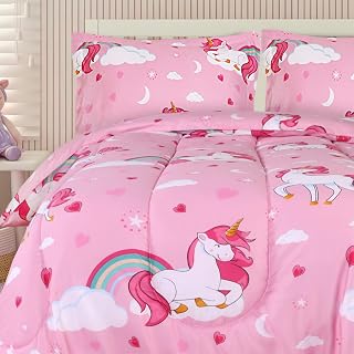 Utopia Bedding 3 Pc Kids Twin Comforter Set, Unicorn
