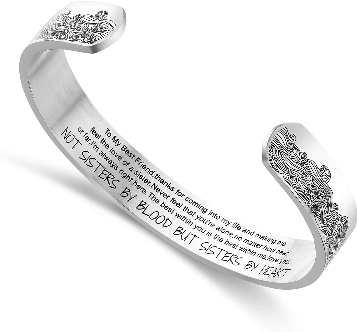 Sister Bracelet Not sisters by blood but sisters by heart Jewelry Friendship Bracelet Best Friends Bangle