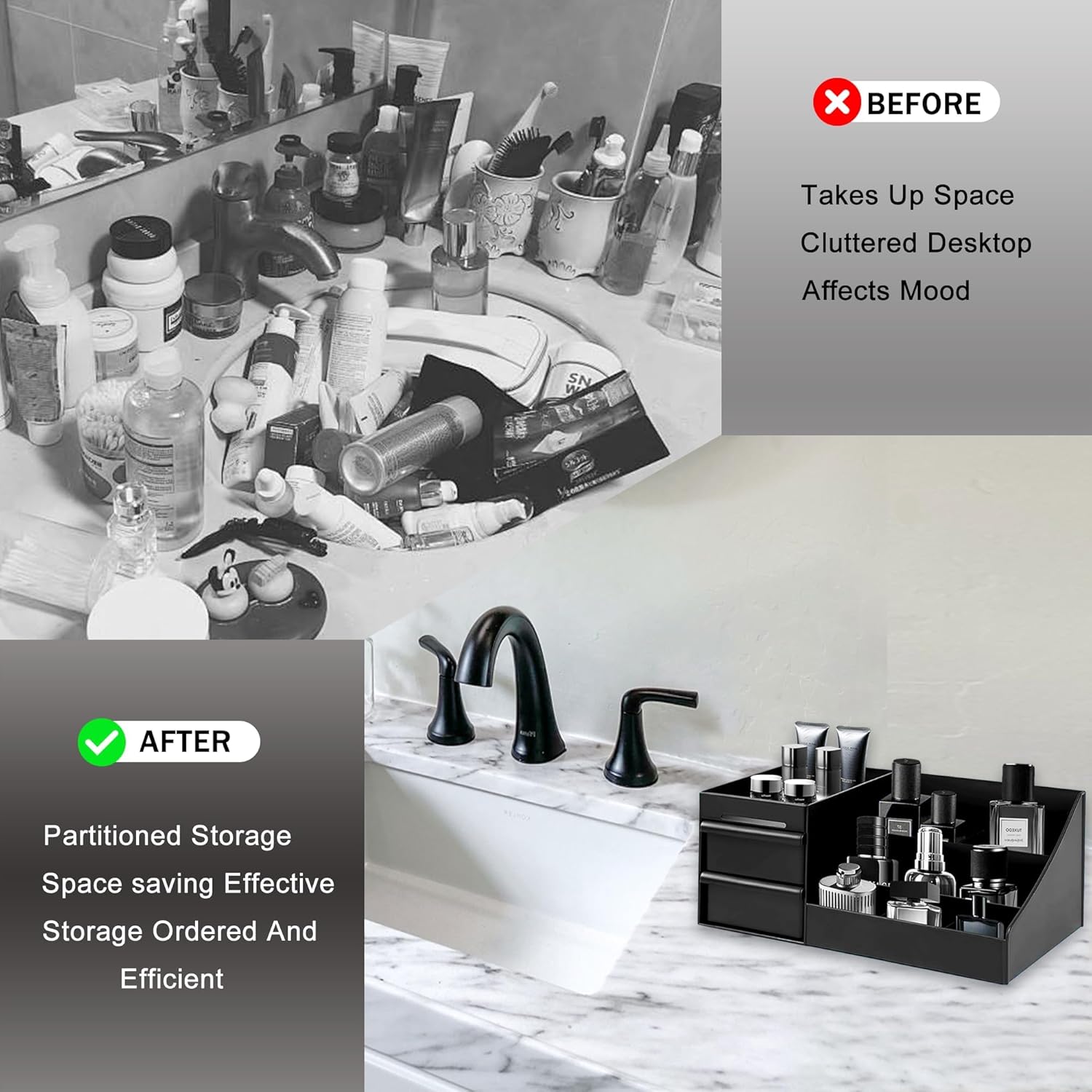 Mens Organizer,Cologne Organizer for Men,Perfume Organizer,Cologne Stand,Perfume Stand,Organizador de Perfumes,Bathroom Countertop Storage,Shelf for Bathroom Counter,Men Bedroom for Gifts - Image 3