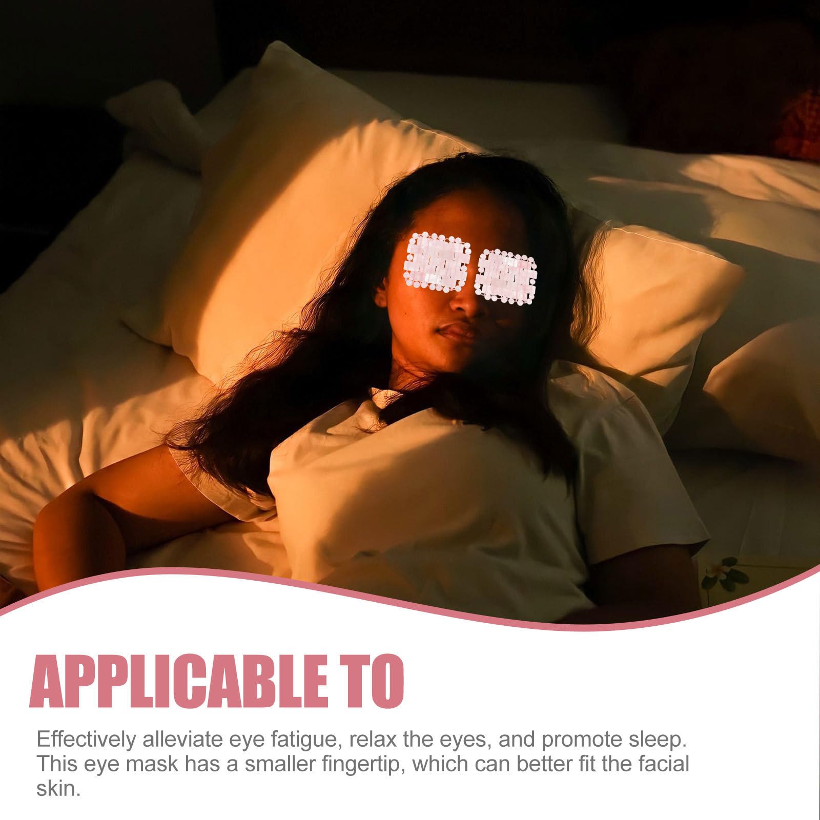 Maschera per Occhi in Quarzo Naturale Copri Occhio Rinfrescante, Design Semplice, per Massaggio e Recupero Dopo Sole, 1 Paio per Ragazze