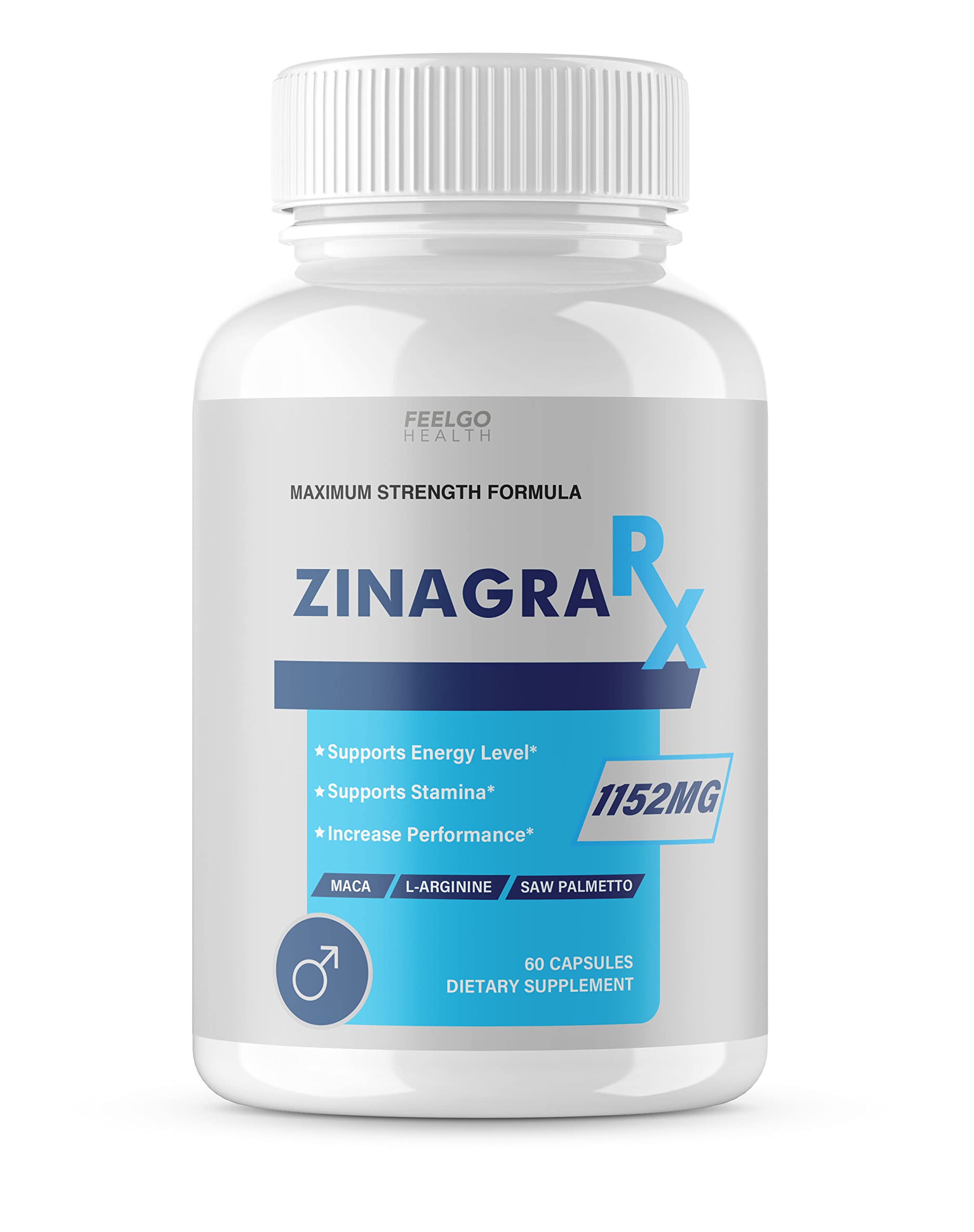 feelgoZinagra RX Pills - ZinagraRX Capsules for Men, Zinagra XR Male Pills, ZinagraRXPills, R, X, PX, Mg (60 Capsules for 1 Month)
