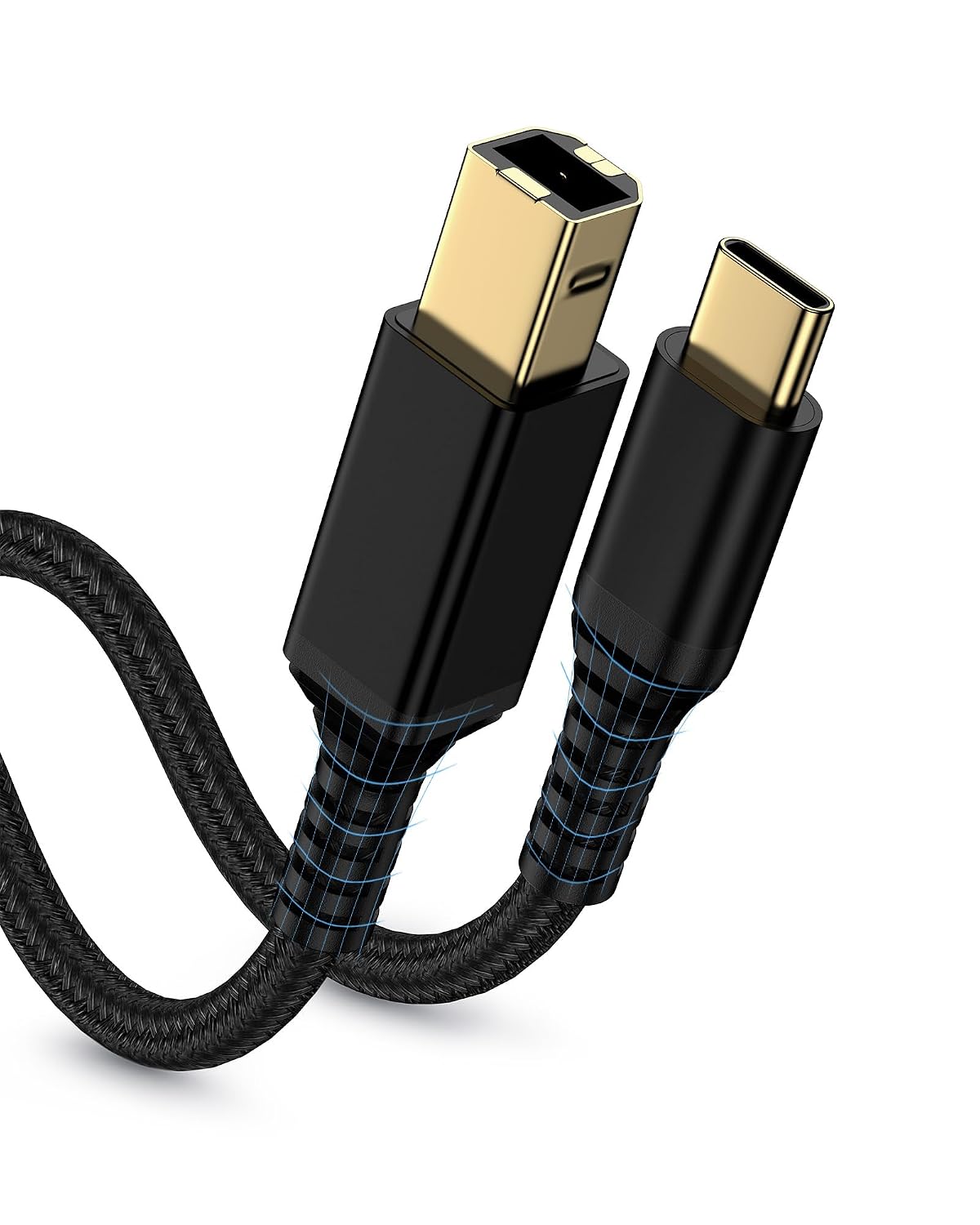 USB C Printer Cable 6Feet, USB Type B 2.0 to Type C Scanner Printer Cord for Macbook Pro/Air iPad Computer Laptop, MIDI to USBC Cable for HP Epson Canon Brother Digital Piano Keyboard DJ Controller