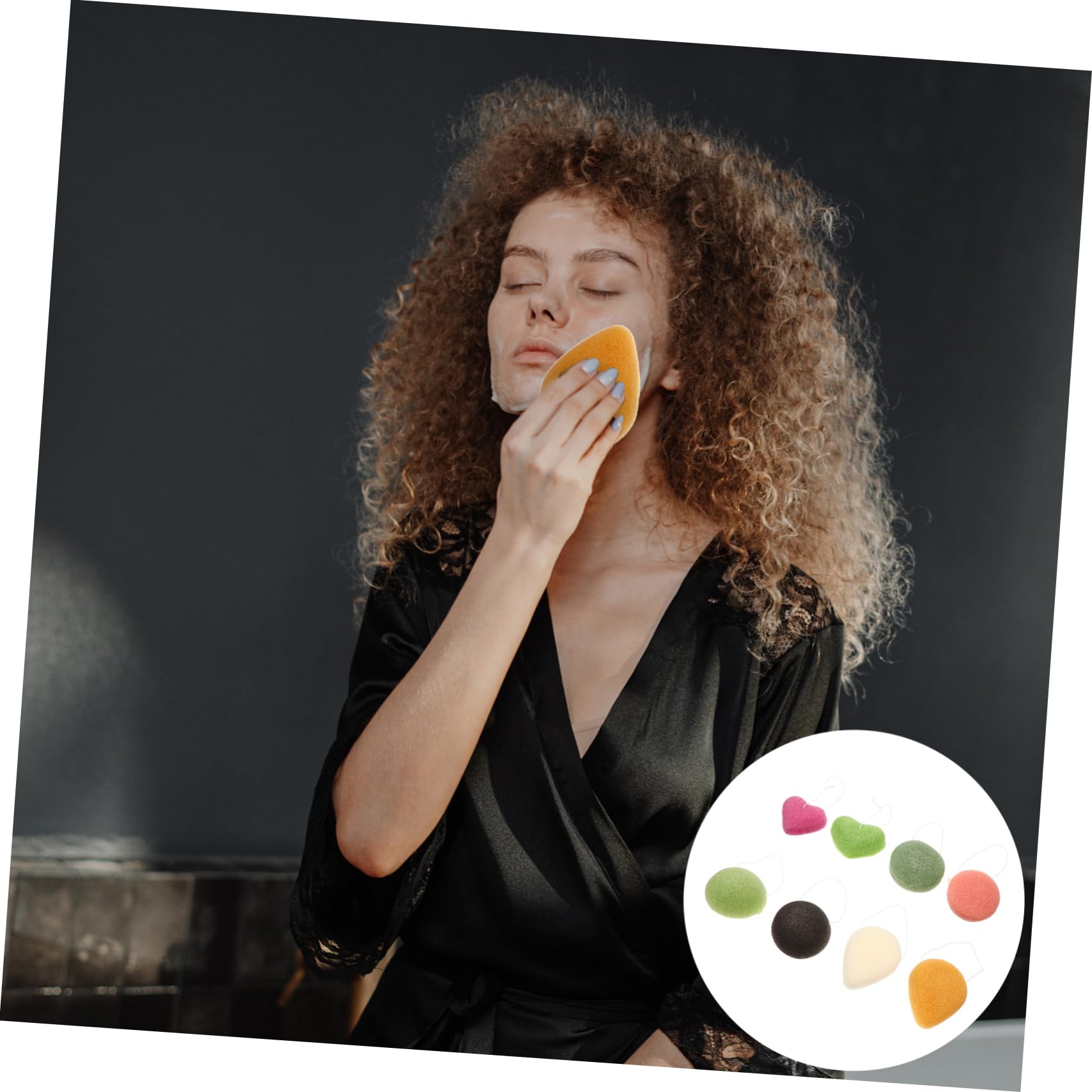 minkissy 24pezzi Spugne Per Trucco Facciale e Pulizia Puff Esfolianti Per Viso Casual Perfetti Per Rimuovere Makeup e Detergere La