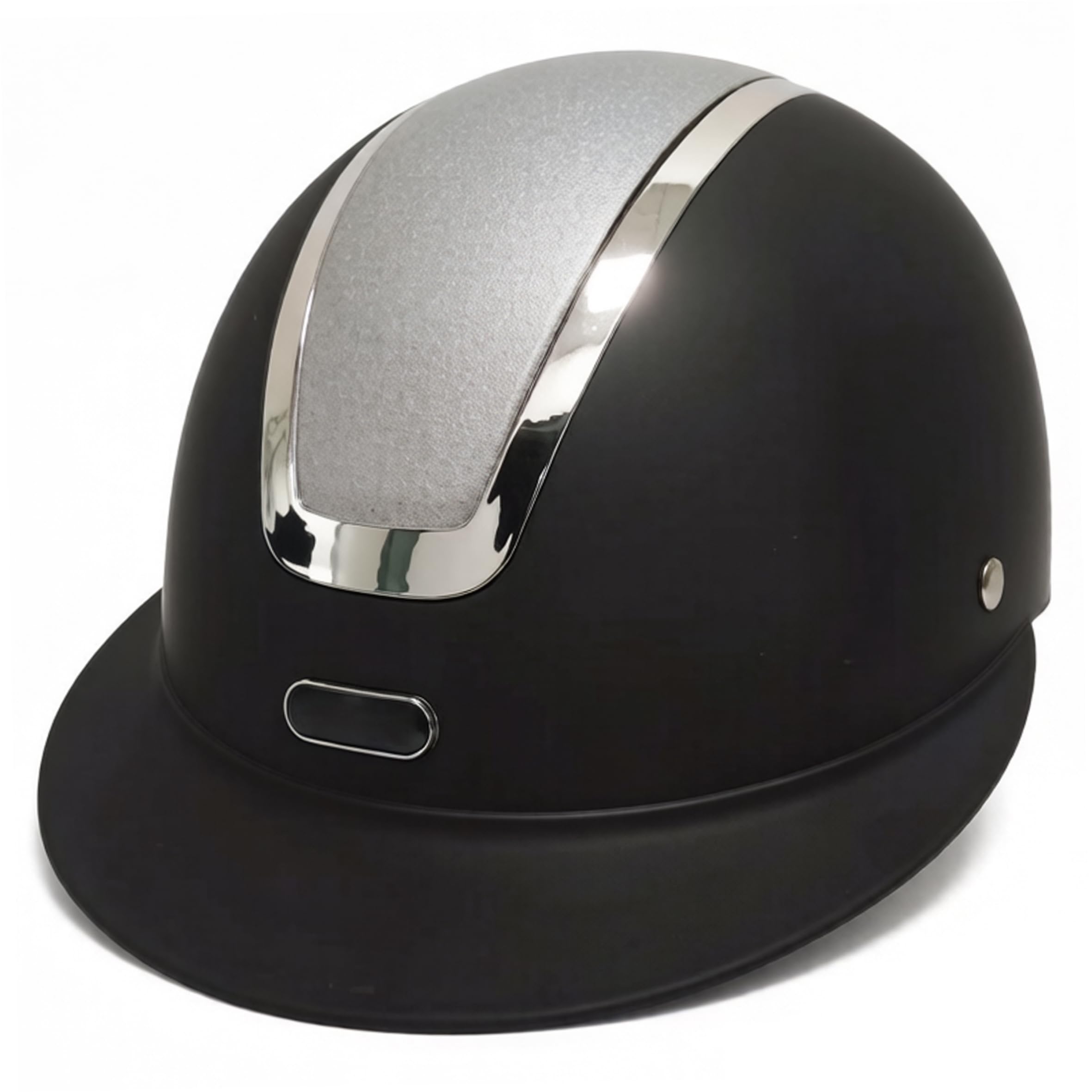 Casco da Equitazione Resistente Casco da Equitazione per Bambini per Allenamento all'aperto Nero Opaco Misura Regolabile 48-52 cm
