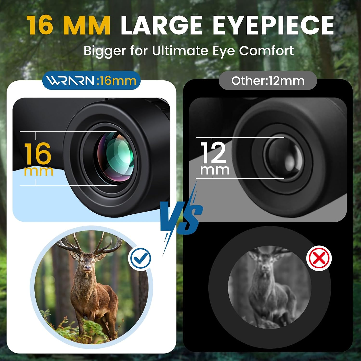 20X30 Binoculars for Adults, High Power Compact Binoculars with Low Light Vision, Large Eyepiece Easy Focus Binocular for Bird Watching Hunting Camping Cruise Travel Concert (Black)