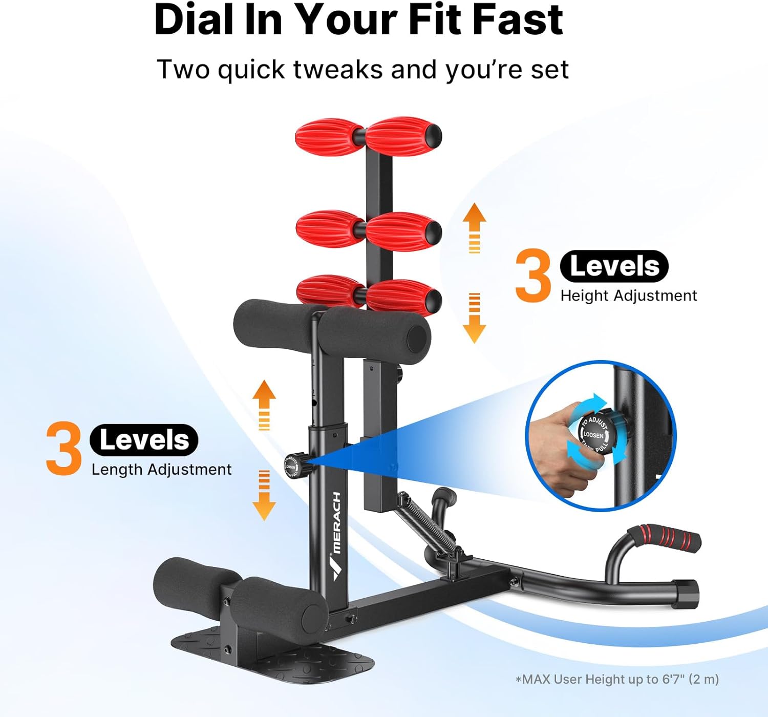 MERACH Deep Squat Machine for Women, Adjustable Glutes Trainer Machine, Core & Leg Exercise, Push Up Board Workout Equipment at Home Gym