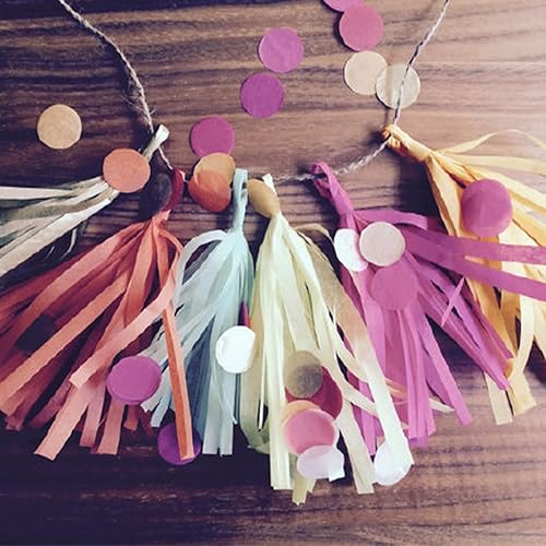 Miniatura 3 de Guirnalda de borlas brillantes de papel de seda, decoración de mesa, borlas para decoración de fiesta, suministros para bodas, cumpleaños, Negro