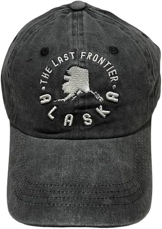 Robin Ruth Quality Ball Cap Hat Alaska The Last Frontier Grey