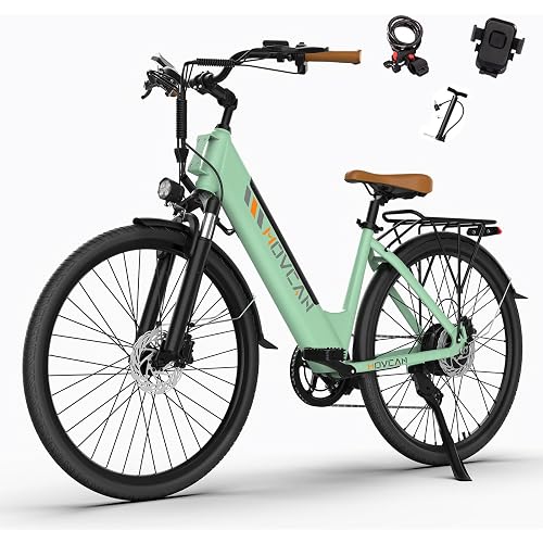 Movcan V80 Electric Bike, 1000W Motor 28MPH 26'' City Cruiser Ebike for Adults, 48V 13Ah Removable Battery Up to 70 Miles, 7-Speed Dual Disc Brake, Mountain E-Bike for Commuting