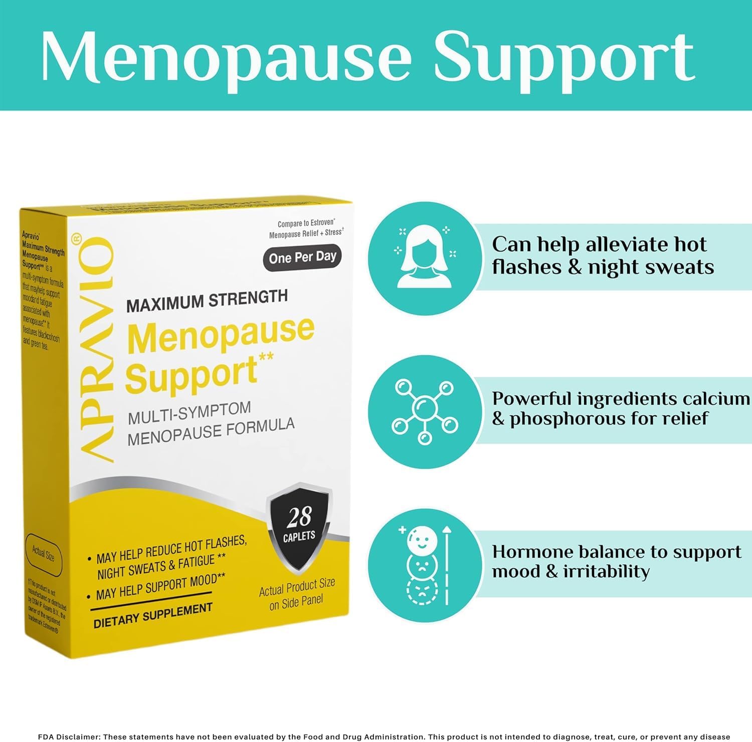 Menopause Support, Menopause Relief for Women, Reduce Hot Flashes, Night Sweats & Mood Swings, Maximum Strength Hormone Balance, 28ct - Image 2