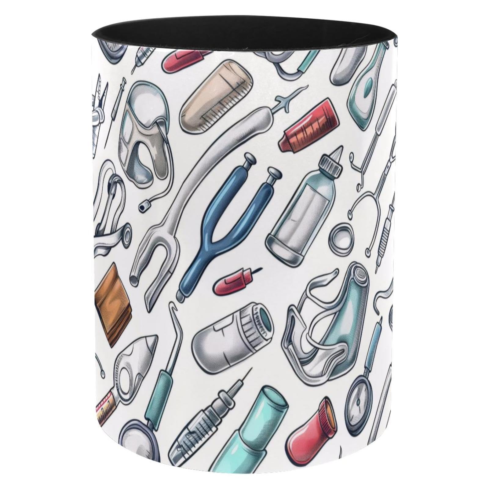 Porte-stylo en métal avec outils médicaux pot à crayons pour bureau et maison