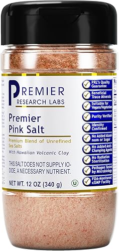 Premier Pink Sal, 12 onzas, una mezcla prémium de sales marinas sin refinar para uso diario, no incluye agentes antiaglomerantes ni aditivos