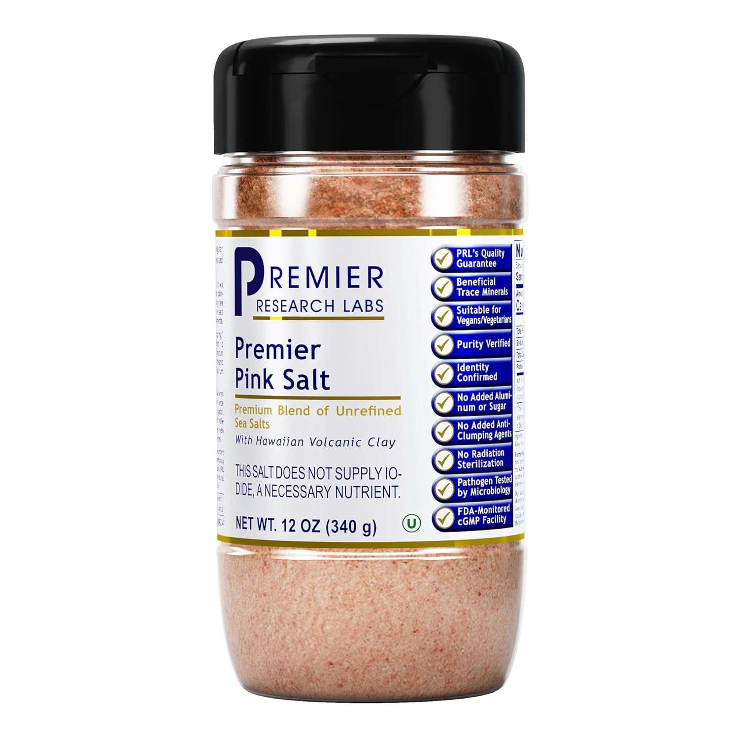 Premier Research Labs Pink Salt - Our Pink Sea Salt is a Hawaiian Red Alaea Sea Salt and Australian Salt Blend for Cooking, Baking with Minerals and Rich Taste - 12 oz
