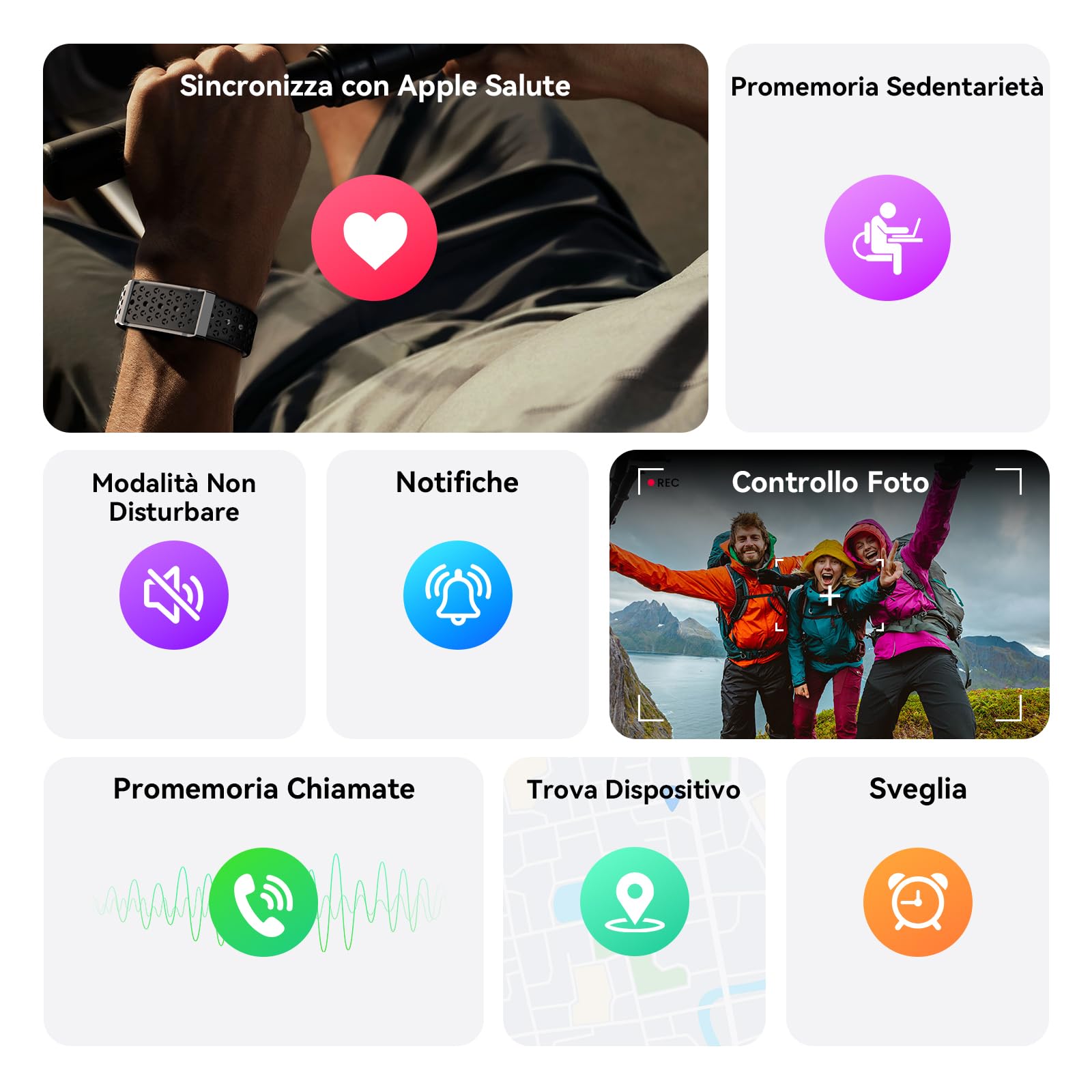Smart Band Fitness Tracker senza Schermo con AI Analisi, Smartwatch con Frequenza Cardiaca & Sonno 24/7, Batteria da 35 Giorni, 170+ Modalità Sport, Non Abbonamento Richiesto per IOS Android