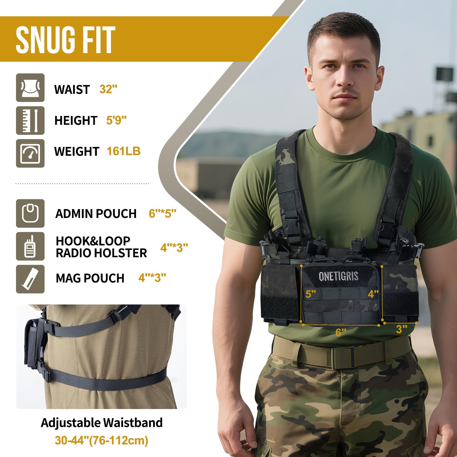Snapklik.com : Chest Rig, MOLLE Chest Rigs Tactical Chest Rig Dangler ...