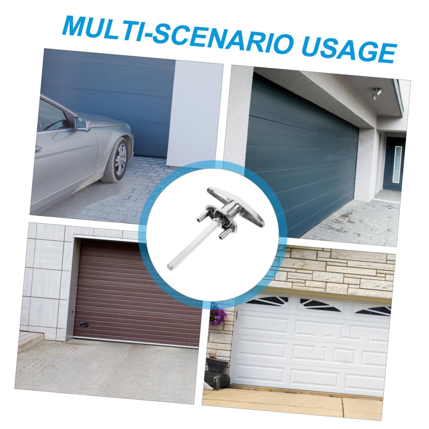 5 Set Serrature per Porta Garage Kit Sicurezza con Chiavi Accessorio per Serratura e Riparazione Porta Garage Resistente