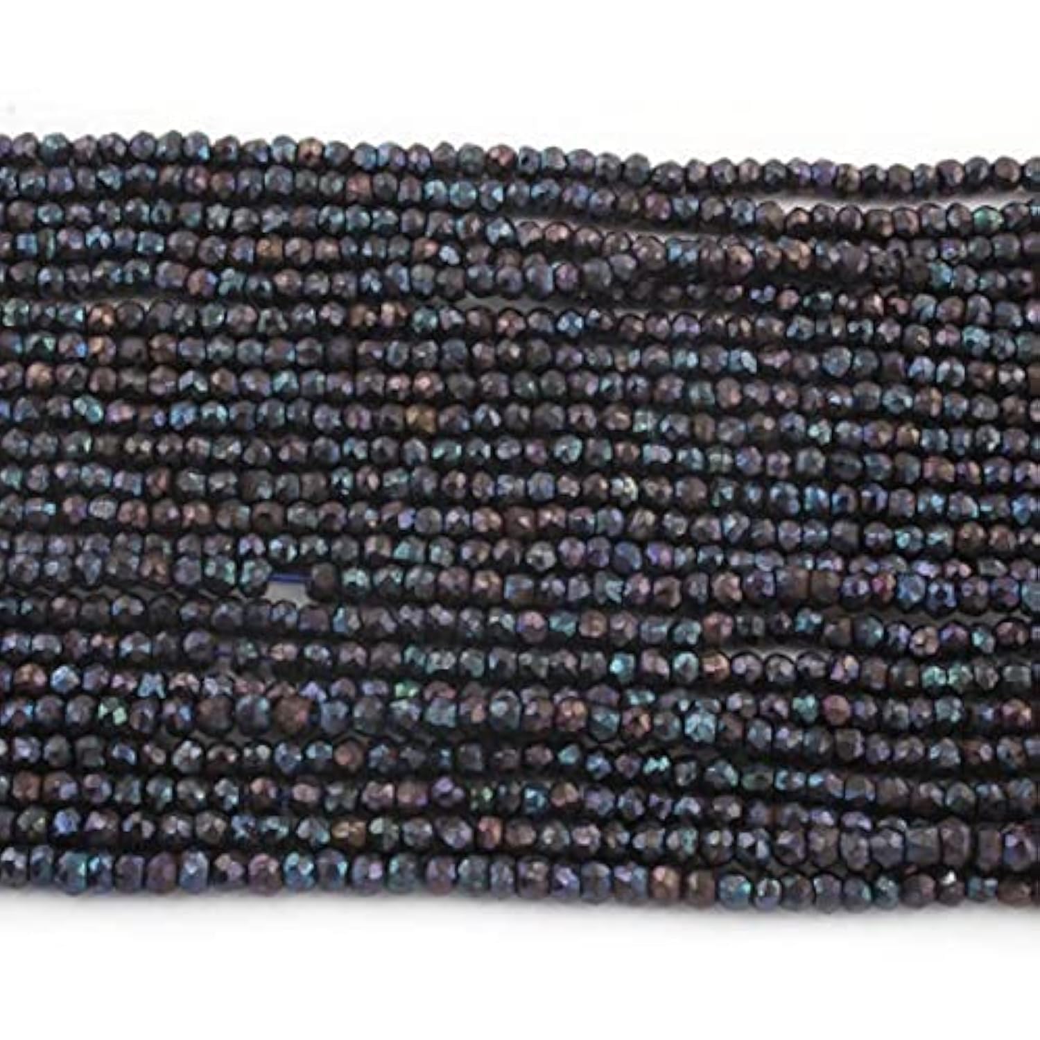 Perles spinelle noir bleu rondelles 3mm pour créer vos bracelets bohèmes chics