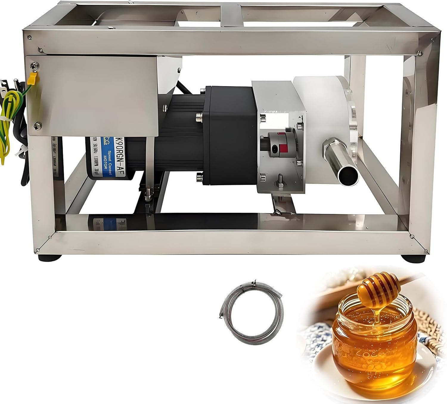 Electric Honey Transfer Pump 60rpm Cam Rotor Rotary Lobe Pump 90w Durable Stainless Steel 10l/Min Flow Rate for Viscous Liquid Food Industrial Use