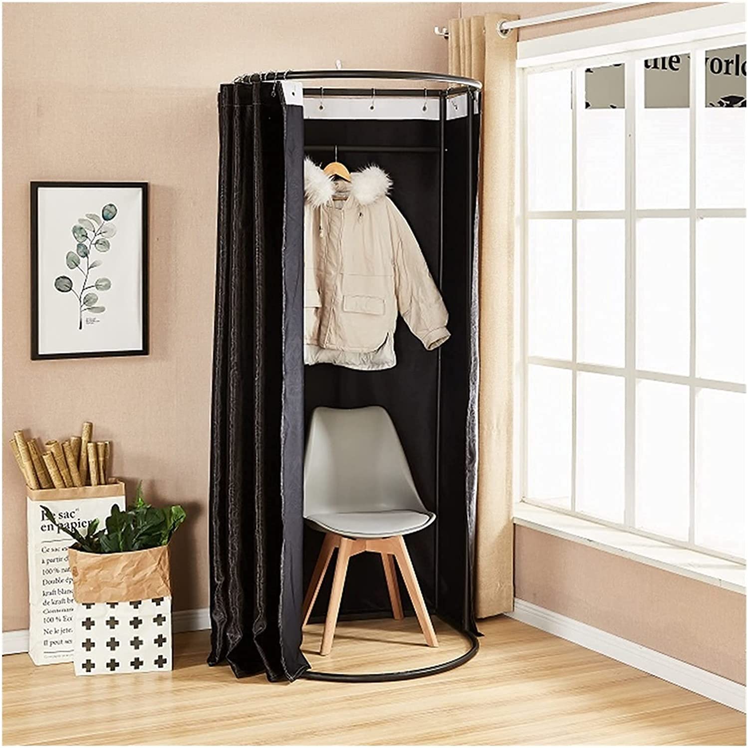 Cabine d'essayage grand espace pour vestiaire de bureau et studio