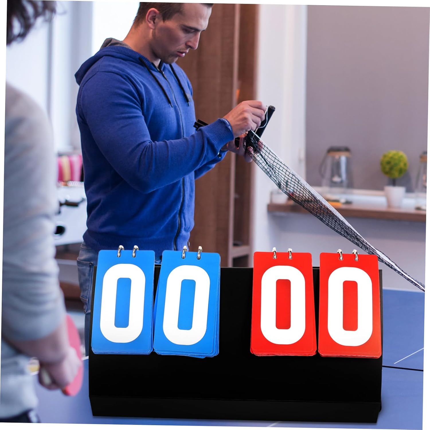 Flip Scoreboard for Basketball Tennis and Badminton Durable Reusable Scorekeeper for Multi-Sport Activities Easy to Clean and Portable Scoreboard