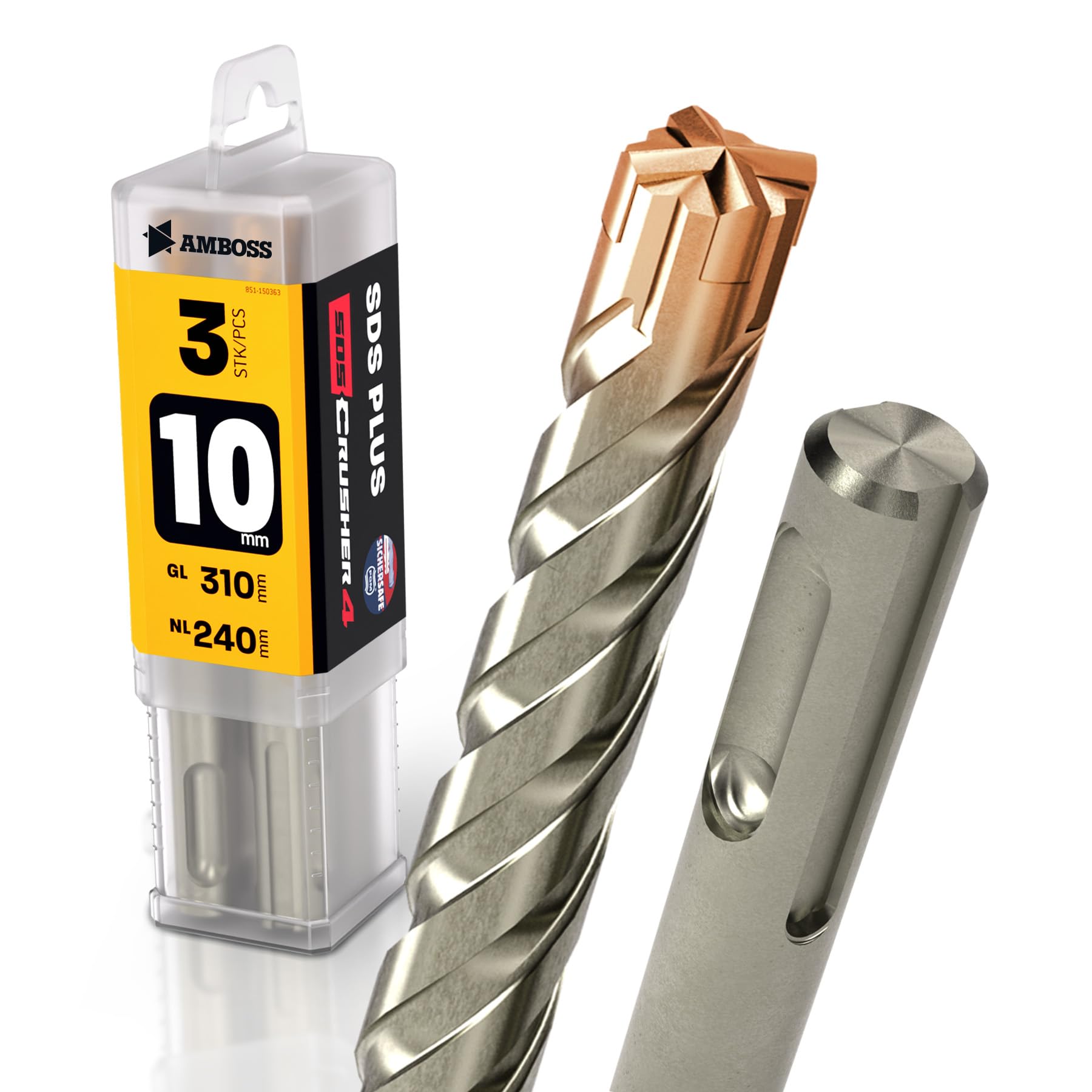 SDS PLUS Hamerboor Betonboor Steenboor Zaagsnede 10 mm 110 mm