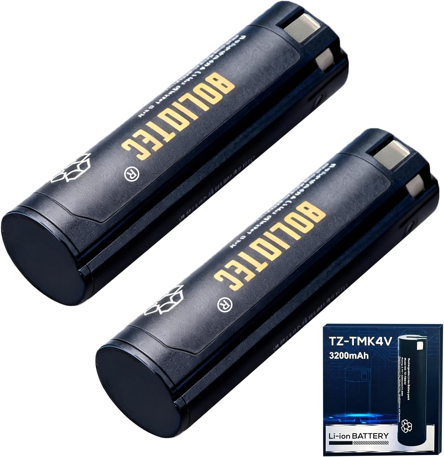 2-Pack 3200mAh Replacement Battery for Milwaukee Headlamp & Flashlight - 3X Faster USB Charge, 20% More Runtime, Compatible with 48-11-2131, 2114-21, 2163-21, 2112-21, 2128-21