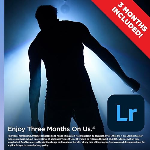 Miniatura 5 de SanDisk Tarjeta microSD UHS-I Creator de 1 TB con adaptador SD, hasta 190 MBs, para cámaras y drones, 4K, 5.3K, A2, V30, U3, 3 meses de Adobe