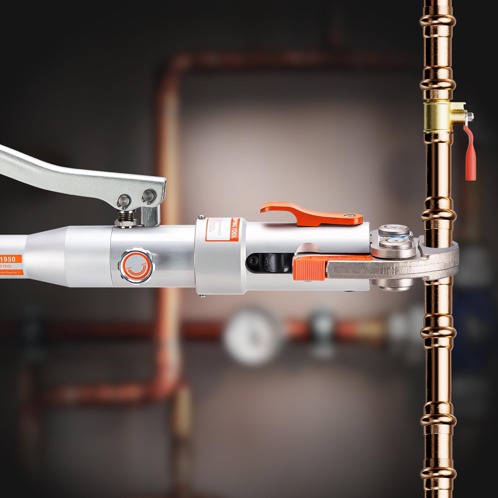 Hydrauliczne narzędzia do zaciskania rur miedzianych z zaciskami 1/2", 3/4" i 1" szczękowymi, zaciskarki do rur miedzianych, szczypce zaciskowe, odpowiednie do wąskich przestrzeni i trójników
