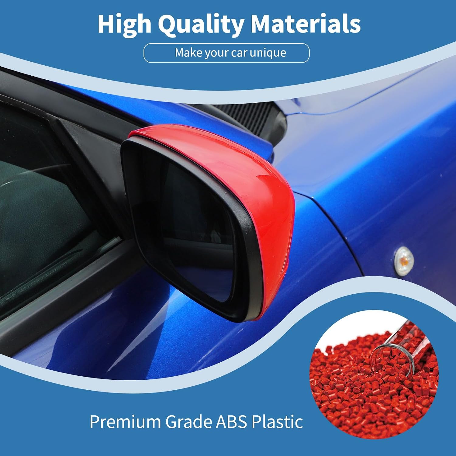 for Charger Outside Mirror Cap Cover Trim for Dodge Charger 2010-2023 Red Exterior Accessories 2pcs